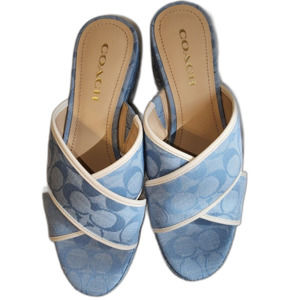 Coach Sloan Espadrille Size 9 in Signature Chambray